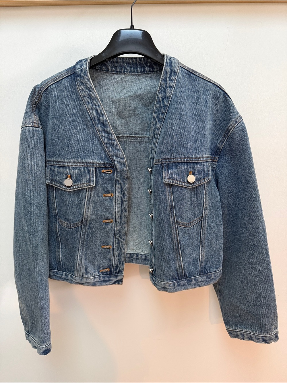 J.ING Denim Crop Jacket in Blue